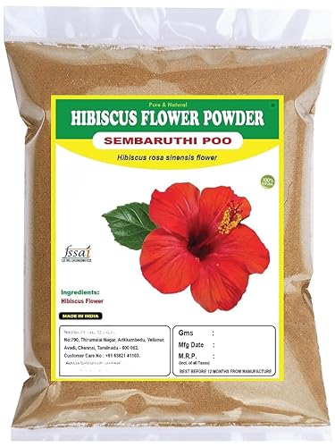 Generic Polvo de flor de hibisco Sembaruthi Poo Powder Flor de hibisco rosasinensis -3.53 oz