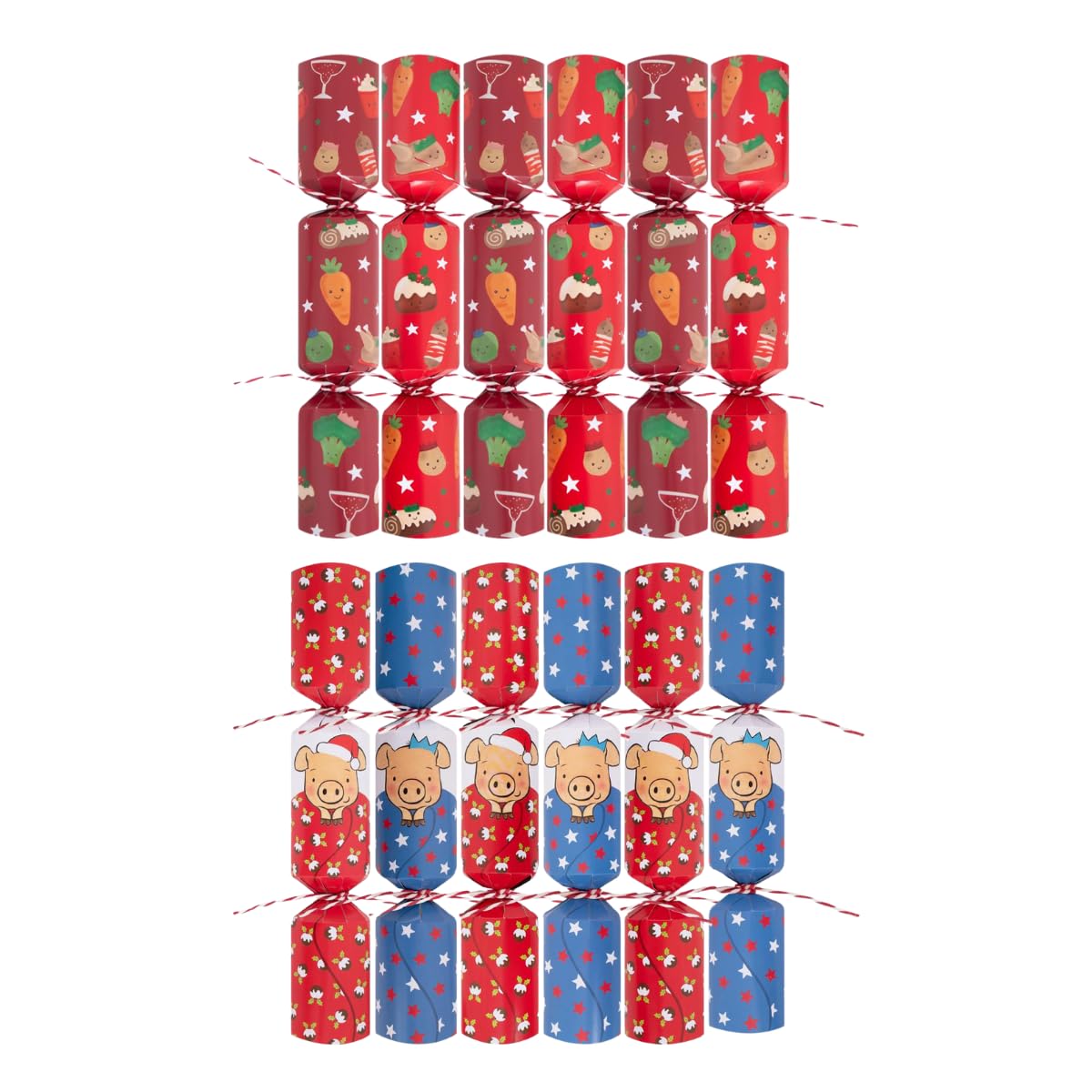 YöL Pack of 12 Game Christmas Crackers - 9" Games Adults Xmas Holiday Dinner Table Decorations - Novelty Fun Prizes Gifts Contains Hats Jokes