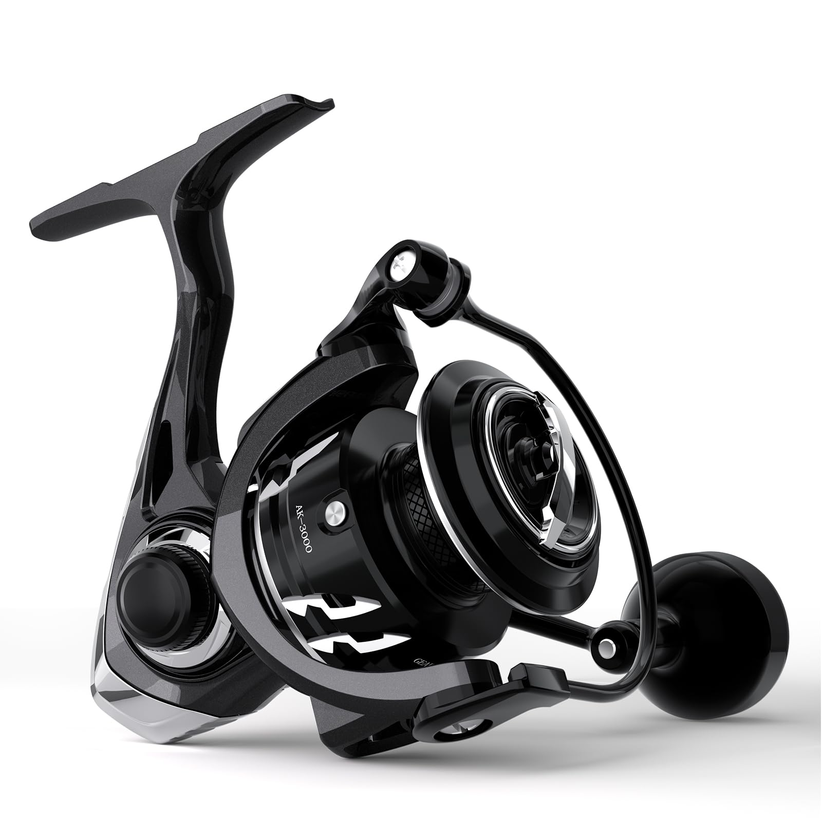Ashconfish AK Spinning Reel -Ultra-Strong Metal Body, Over 25lbs Drag, Anti-Reverse Bearings, 8+1 Double-Shielded Stainless-Steel BB Design for