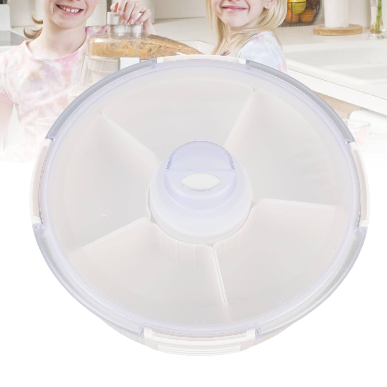 Plateau de Service de Collation divisé Sous Vide, Stockage Sous Vide électrique élégant pour Noix, Fruits Secs avec 5 Compartiments, Portable 11.2 Pouces