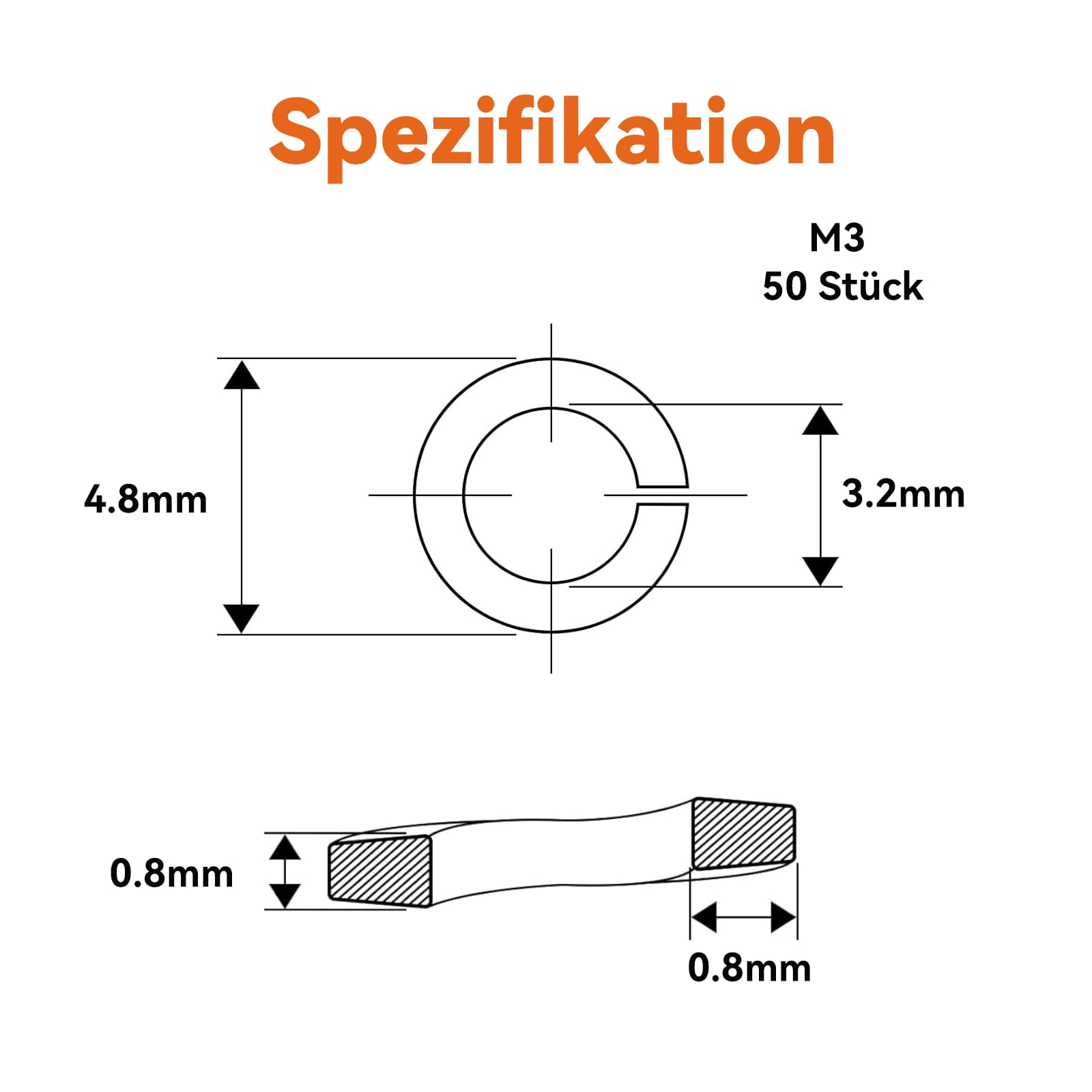 Rondelle Elastiche Ondulate In Acciaio Inox A2 - D8 - Foto 11