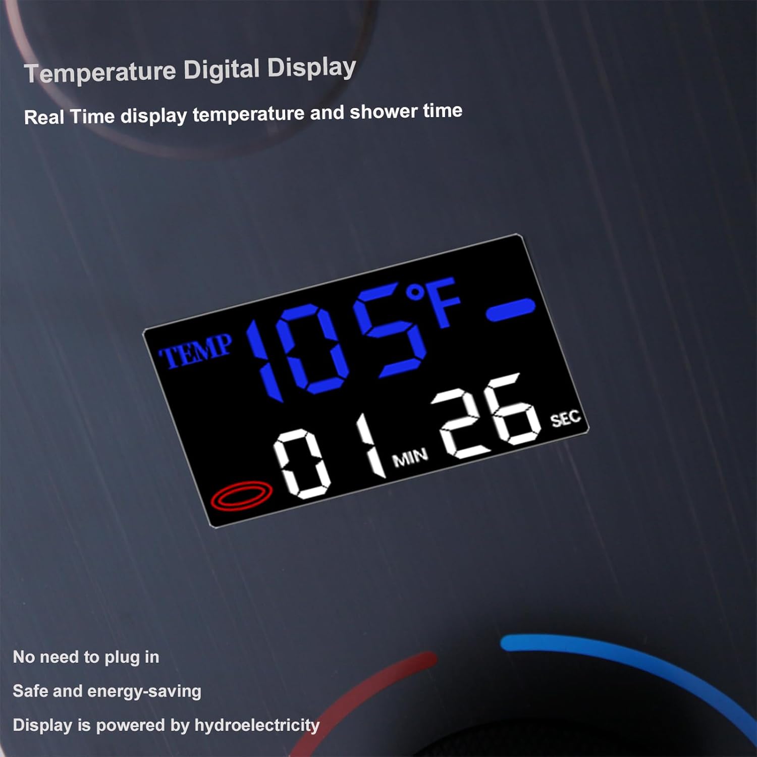 12 IN Luxury Ceiling Shower System Shower Faucet Rain Mixer Combo with 8 inch Wall Mounted Shower Head and Handheld, 3 Function Temperature Digital Display (Oil Rubbed Bronze)