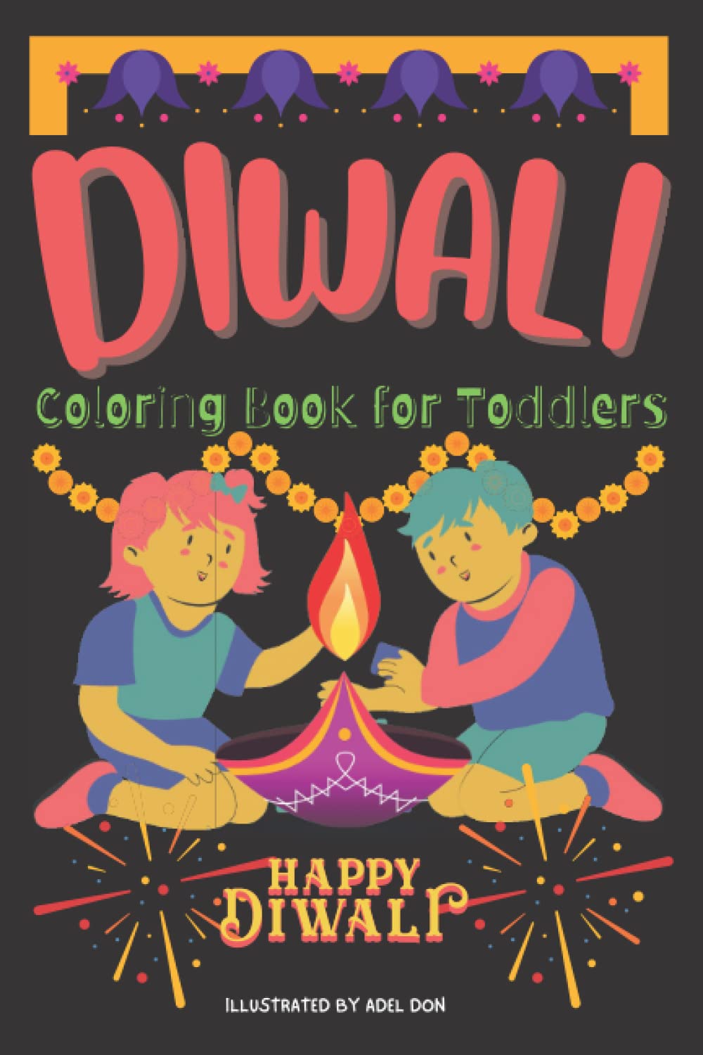 Diwali Rangoli coloring Book For Kids , 50 page: (Coloring Gift for Kids ! 50 page of Simple & Fun Designs For Preschool Children ,Color By Number, Ideal for Celebrating The Festival of Lights)