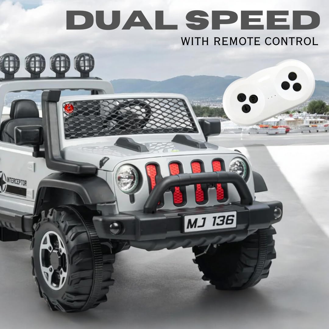 【jeep nkht】 JN Creations 4X4 Big Size Heavy Duty 12V Electric Ride-On Jeep for