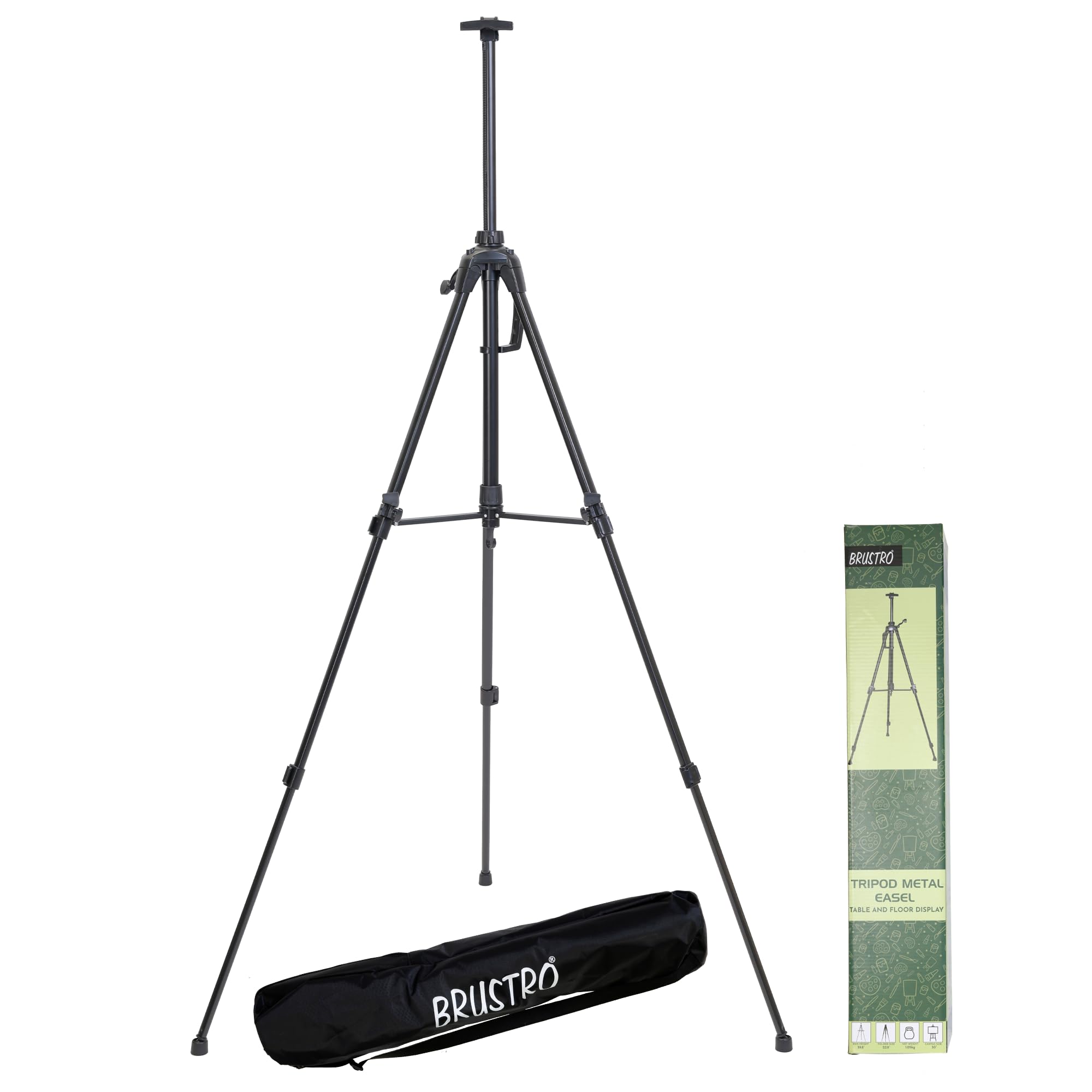 Artists Pro Art Tripod Metal Folding Easel (Black) with Free Weatherproof Carry Bag, Holds Canvas Upto 30 inches | Ideal for Drawing, Sketching, Painting, Fine Art Display, Indoor & Outdoor