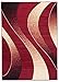 Produktbild Carpeto Modern Teppich Rot 180 x 250 cm Wellen Muster Kurzflor Monaco Kollektion