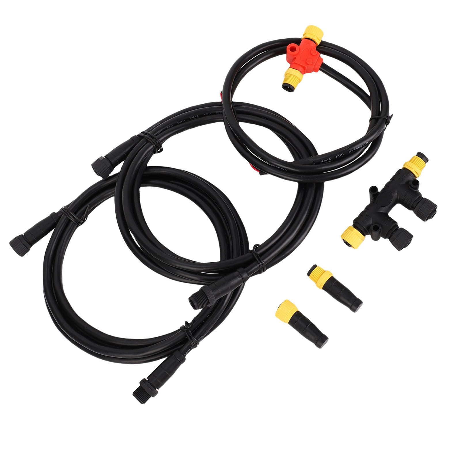 Kit de Inicio GPS Marino Acouto con Conector M12 de 5 Pines IP67 Impermeable y Cables Terminadores para Red NMEA 2000 Kit Accesorios Navegación Marina GPS Marine Starter Kit NMEA2000