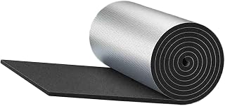 Reflective Insulation Roll, Self Adhesive Aluminium Foil Insulation Cotton,Aluminum Foil Rubber Roof Thermal,for Car Crafts Furniture Protecting Gap Filling Heat(10.76 sqft,20mm)(107.64 Sqft,50mm)