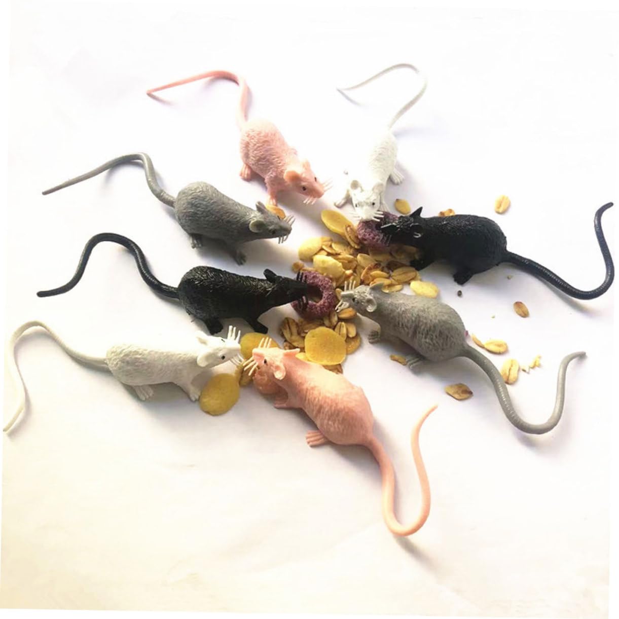 Realistic Fake Rat Figurines Hocai 10 Pieces Fake Rat Realistic Plastic ...