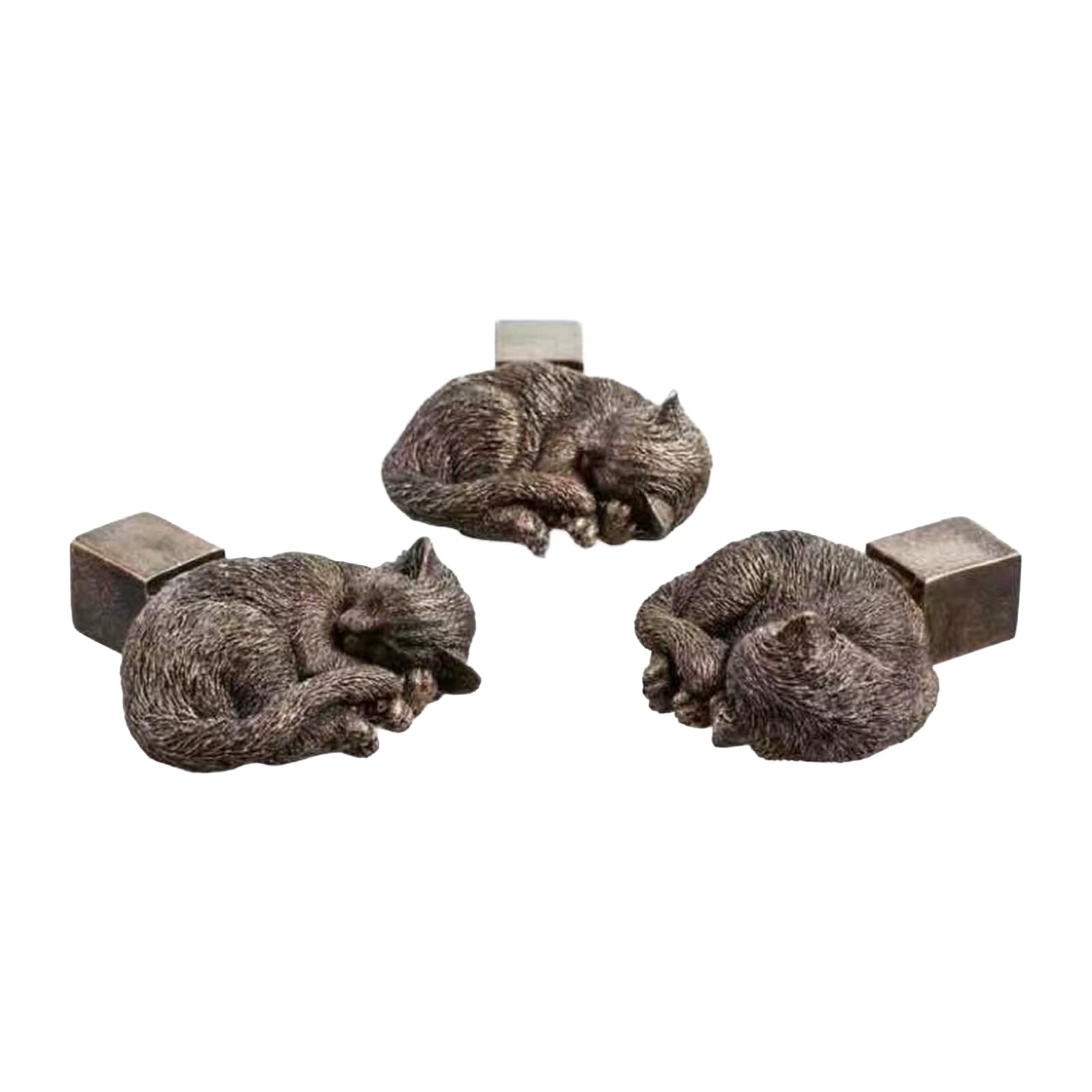 bayicie 3Pcs Animal Planter Pot Support Feet, Turtle Frog Dog Cat Rabbit Flowerpot Holder Riser Elevator Stand Cat