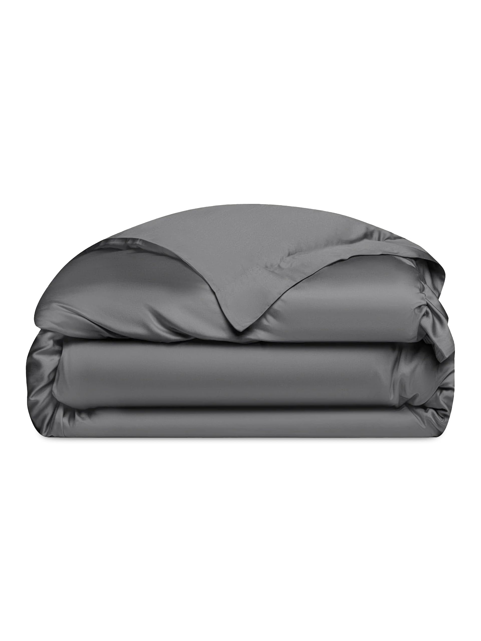 Cozy Earth Luxury Duvet Cover Twin - 100% Viscose from Bamboo - Ultra-Soft, Cooling & Lightweight Duvet Cover - Temperature-Regulating Bedding with Concealed Zip & Interior Snap Closures - Charcoal