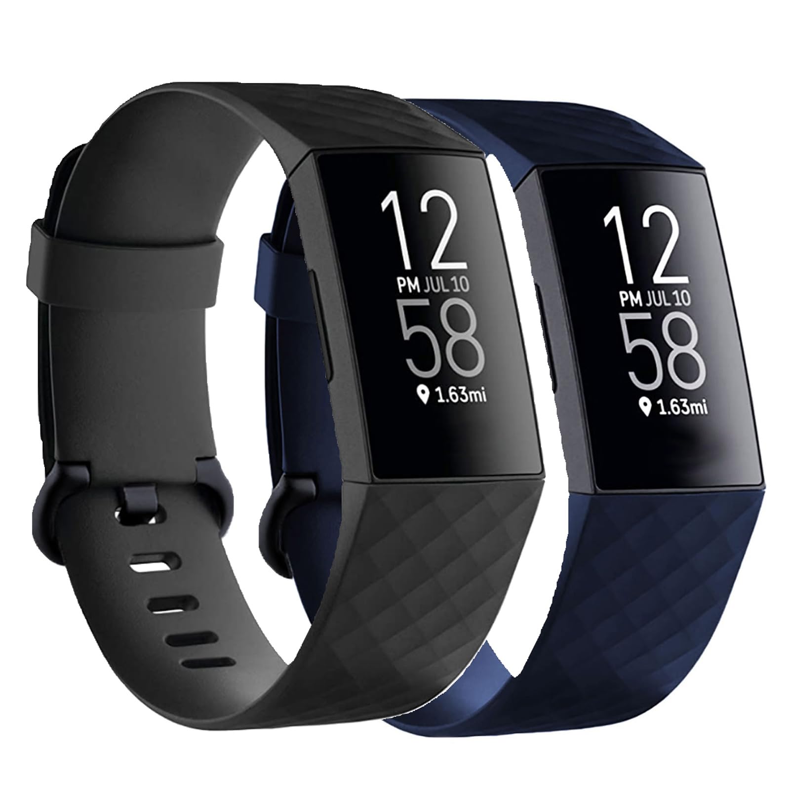 Replacement Bands Compatible with Fitbit Charge 4 / Fitbit Charge 3 Bands for Women Men, Silicone Fitness Sport Wristbands for Women Men Small Large (