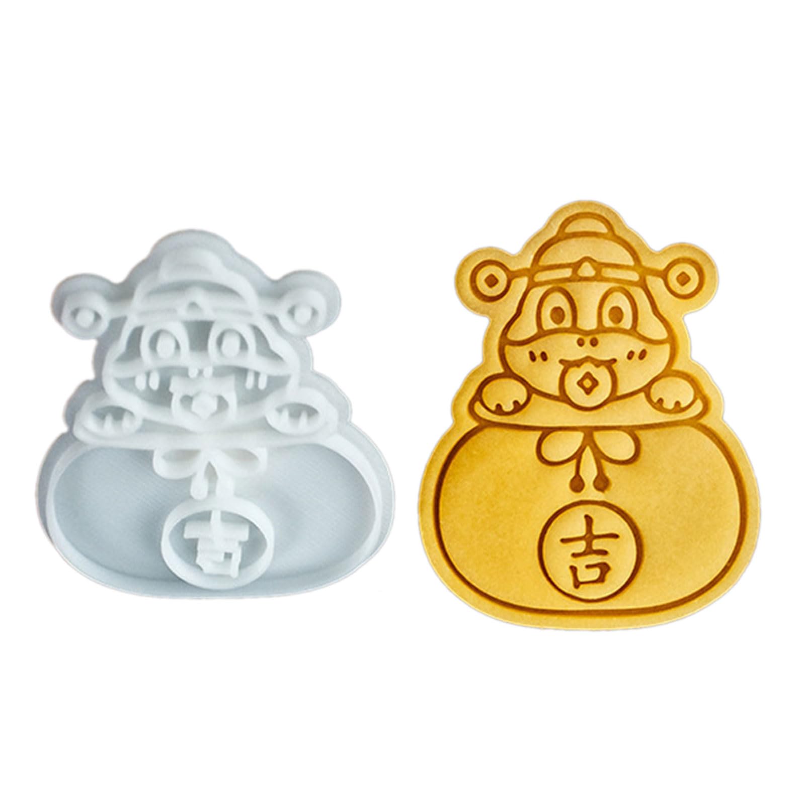 Tsophreniq Unique 2025 Snake Year Cookie Make Unique 2025 Snake Year Cookie Embosser with Detailed Fortunes Bag Molds Family Gathering Bakewares