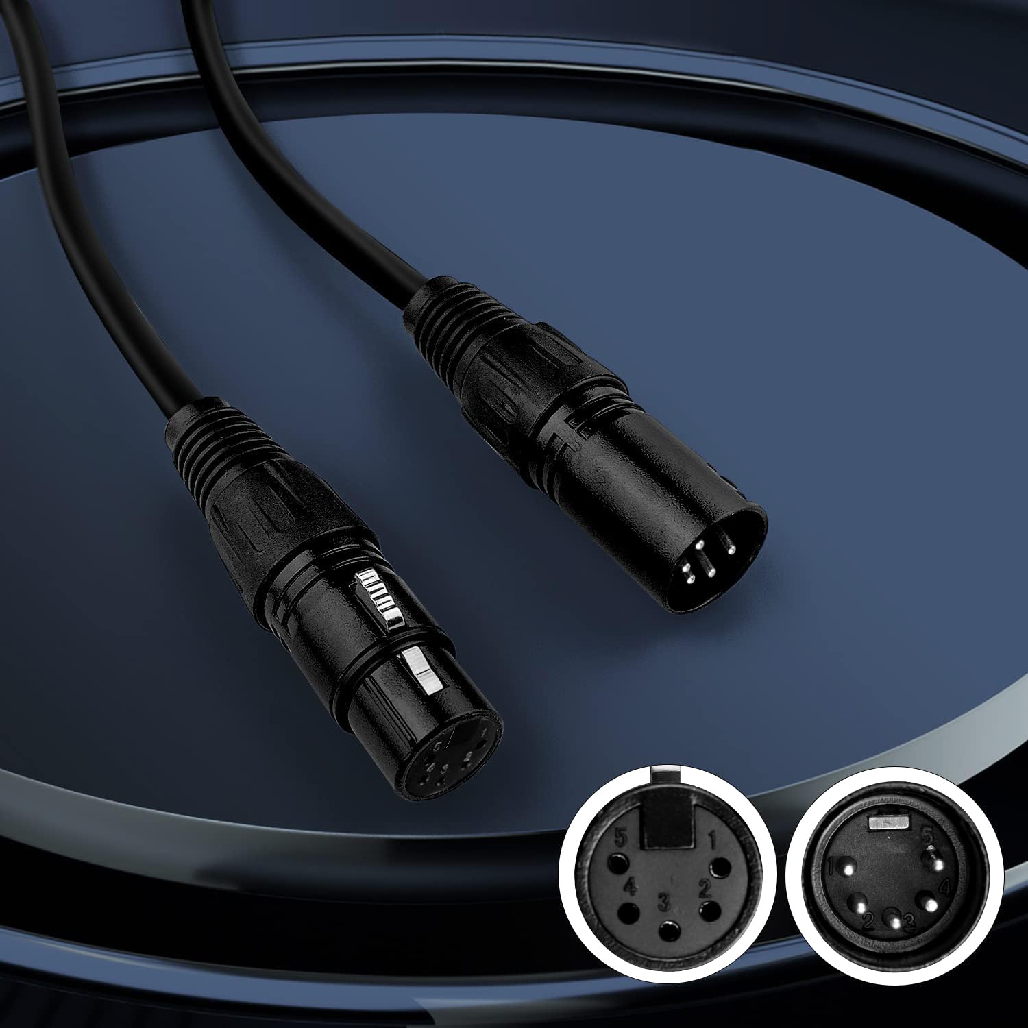 EMK Cable XLR De 25 Pies / 26.2 Ft (3 Piezas) - Cable De Micrófono