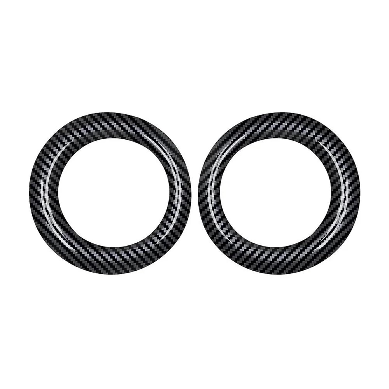 Interior Decal Trim for Toyota for Yaris for Cross 2020 2021 2022 2023 ABS Carbon Fiber Car Front Dashboard Instrument Meter Circle Cover Decoration HQGQCEZEK(Carbon Fiber)