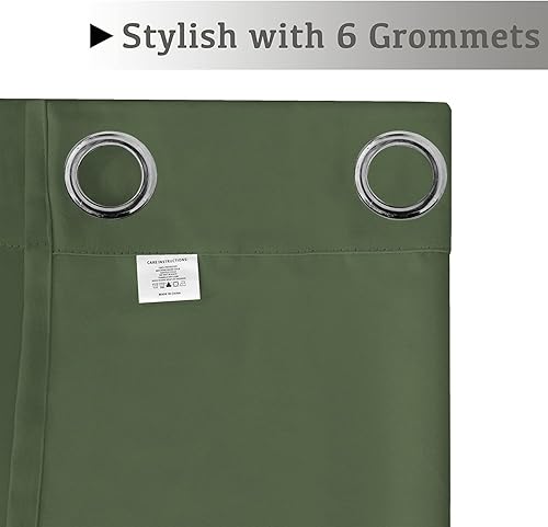 Miniatura 5 de Turquoize Cortinas opacas para dormitorio de 54 pulgadas de largo, 2 paneles de cortinas con ojales para sala de estar, paneles de tratamiento de