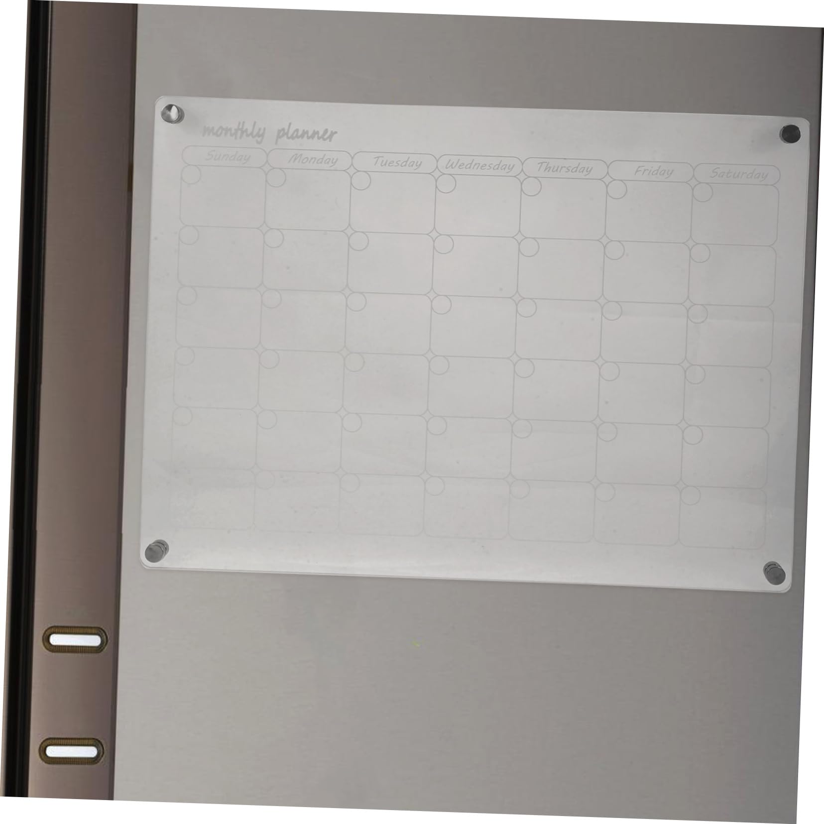 Planificador Mensual y Semanal Calendario Transparente Para Refrigerador Magnético