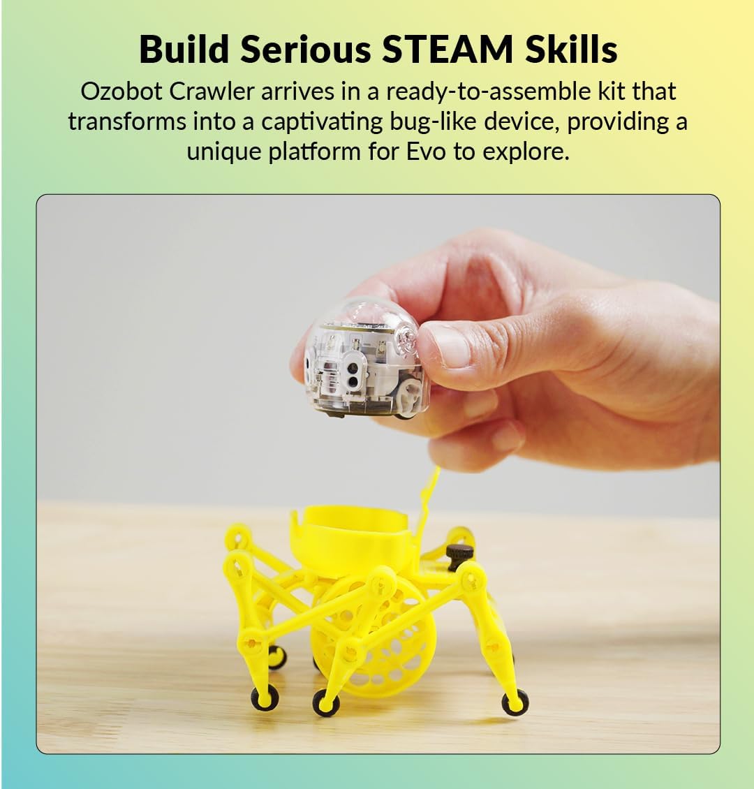 Ozobot Crawler for Evo Robot, Interactive Programming Accessory, Enhances STEM Education, Develops Critical Thinking, Ideal for Kids Ages 8 to 13, Surprise Colors, 6 Kits, Evo Required Not Included