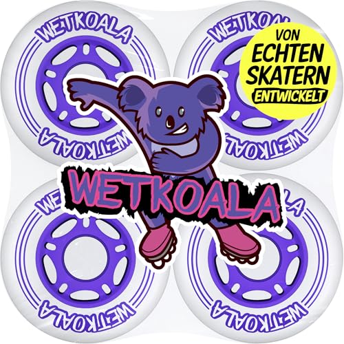 WETKOALA Inliner Rollen 80mm 85A (4 Stück) Starker Grip und...