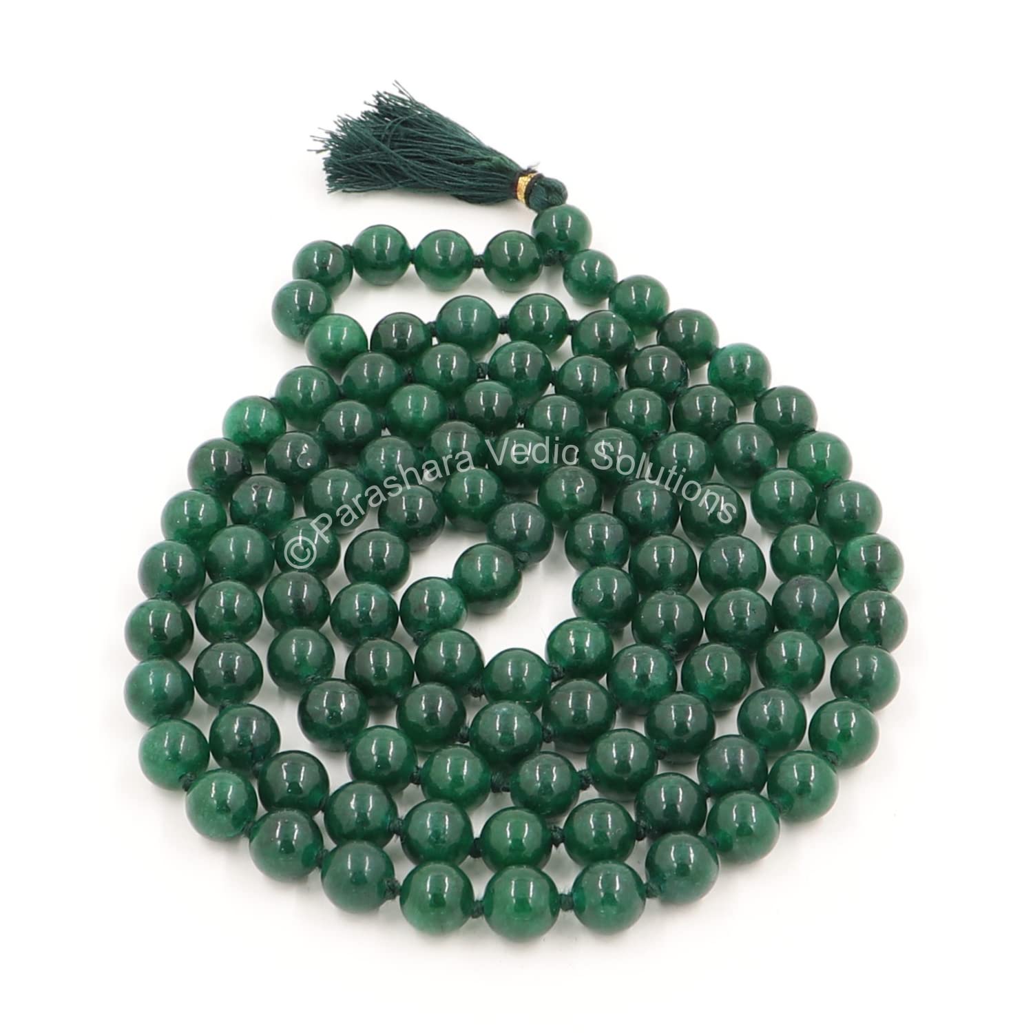 Green Hakik Mala - Authentic Agate Prayer Beads -1