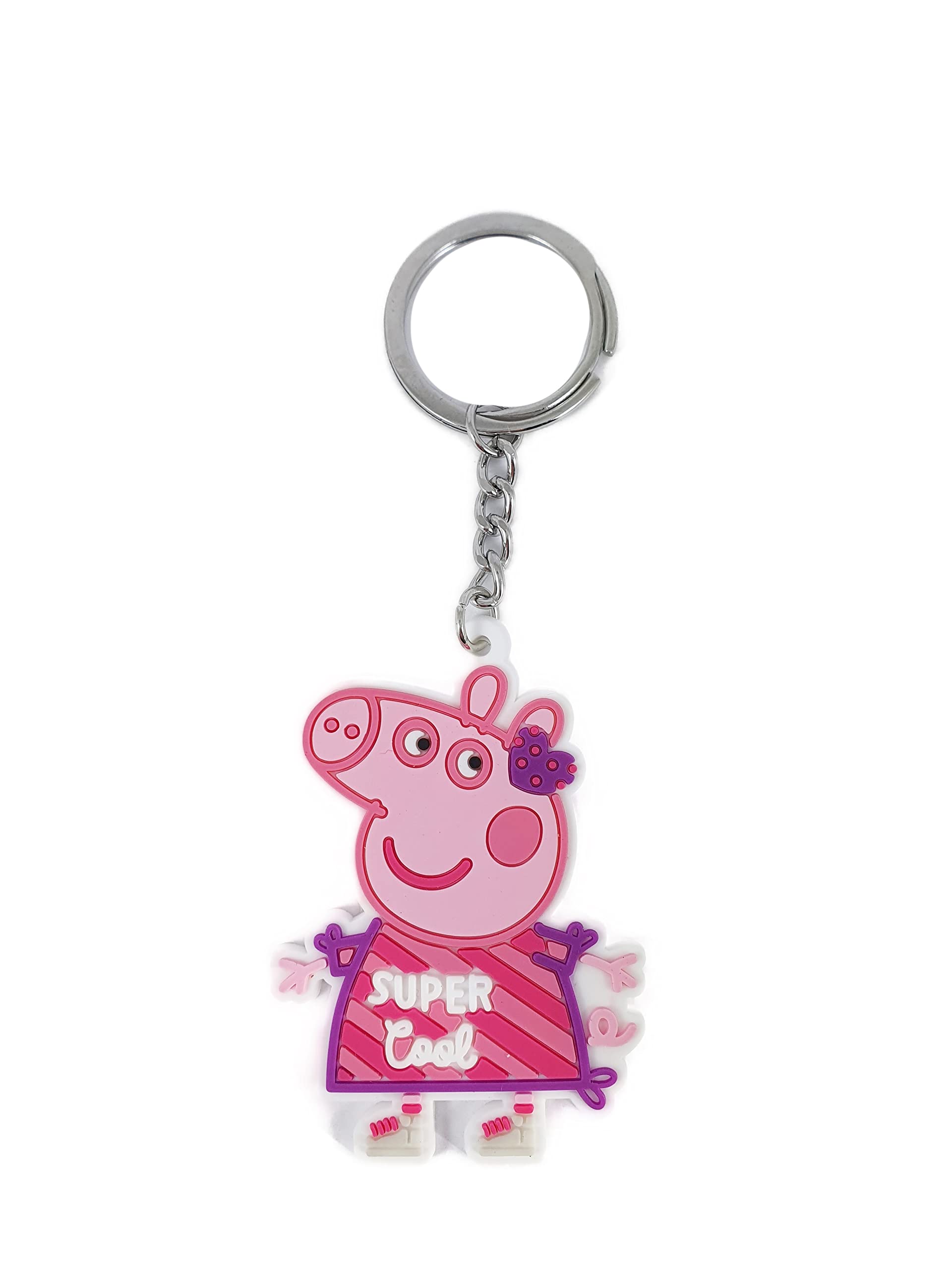 Rubber Keyring Keychain (Pink)