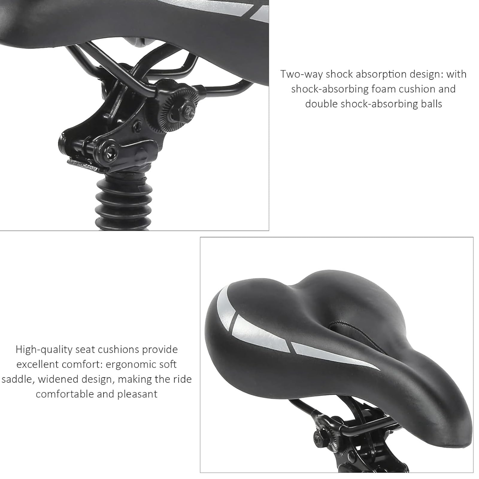 Générique Selle Trottinette, Siege Trotinette Electrique avec Coussin Rembourré en Mousse, Selle Trottinette électrique à Installation Facile pour La Plupart des Scooters