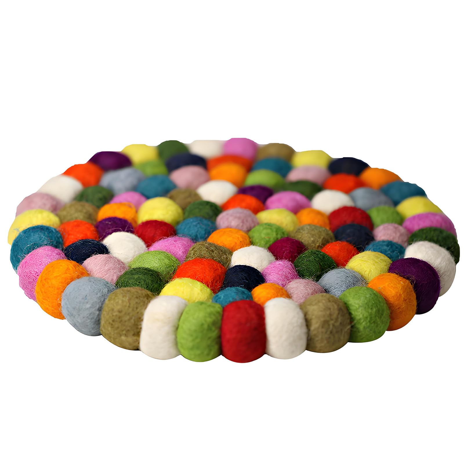 PANGBOER Artisanal Wool Coasters Multipurpose Pad for Beverages Bowls Nonslip Absorbent Mat for Drink Bowl and Fragrant Burners Wool Perceived Pad