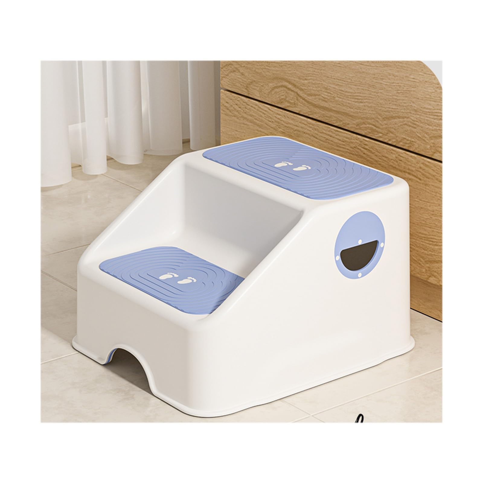 step stool, Lightweight Sturdy Stepping Stool，Suitable for Bathroom, Office, Kitchen, Home, Outdoor and Other Scenes(Blue)