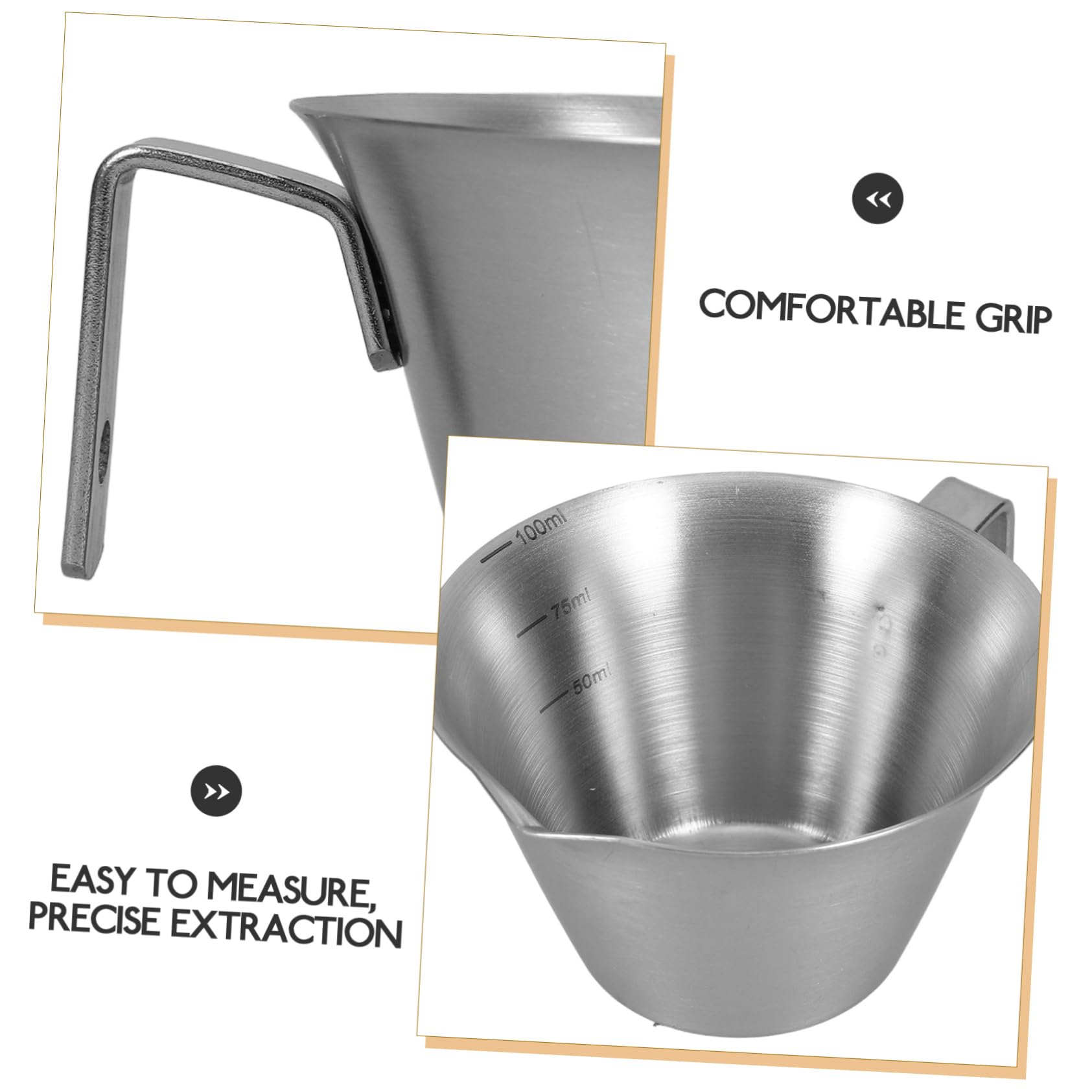 PRETYZOOM 10piezas Taza Medidora Inoxidable Para Espresso Con Diseño Ergonómico Para Café Casa y