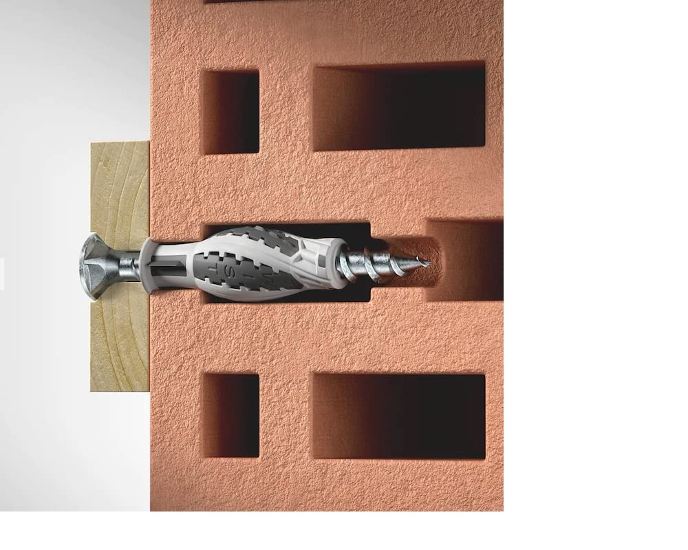 Tasselli multiuso in plastica 2K | Tassello universale Shark Twist | 8 nodi in dimensioni 8 x 46 mm