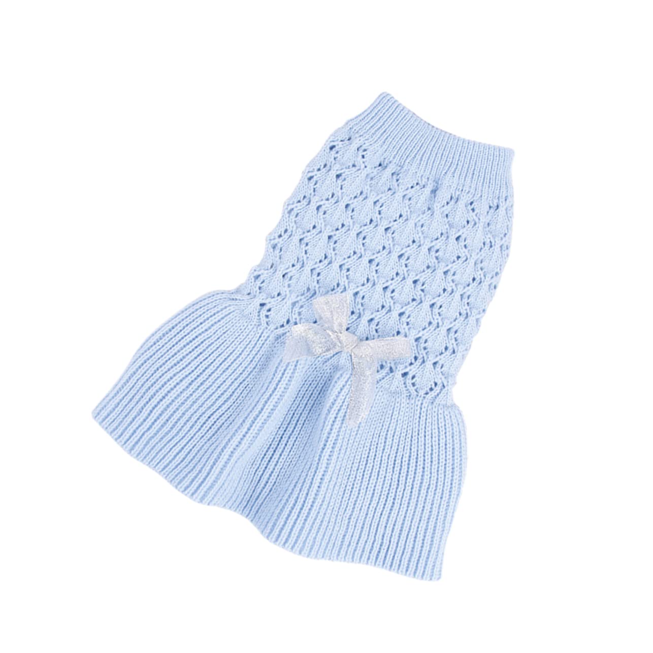 Vêtements confortables pour chiots frileux en maille bleue