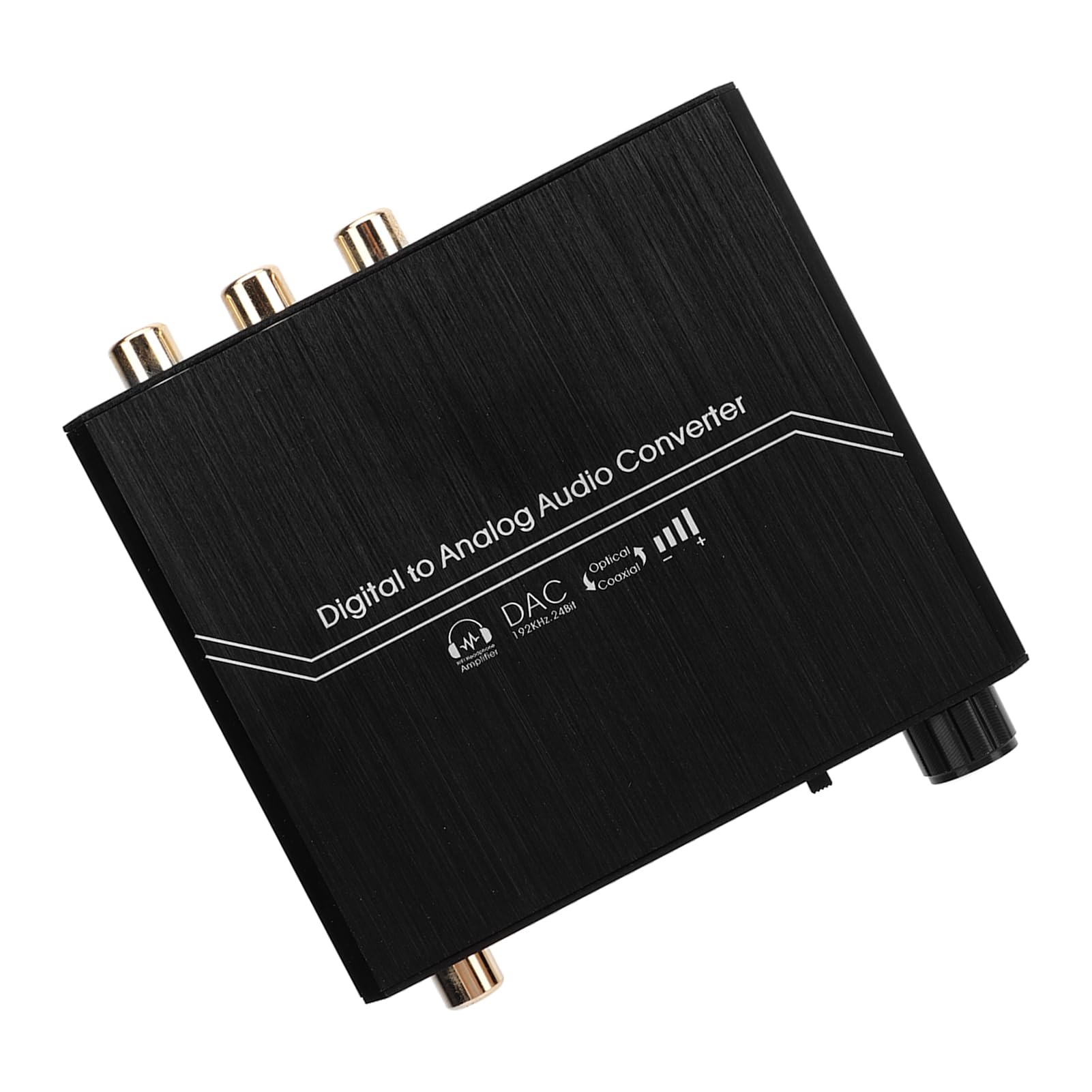 Convertitore audio digitale-analogico Mtlavishness con regolazione del volume Convertitore audio digitale da coassiale ad analogico stereo da 3,5 mm Adattatore 192 KHz 24 bit per