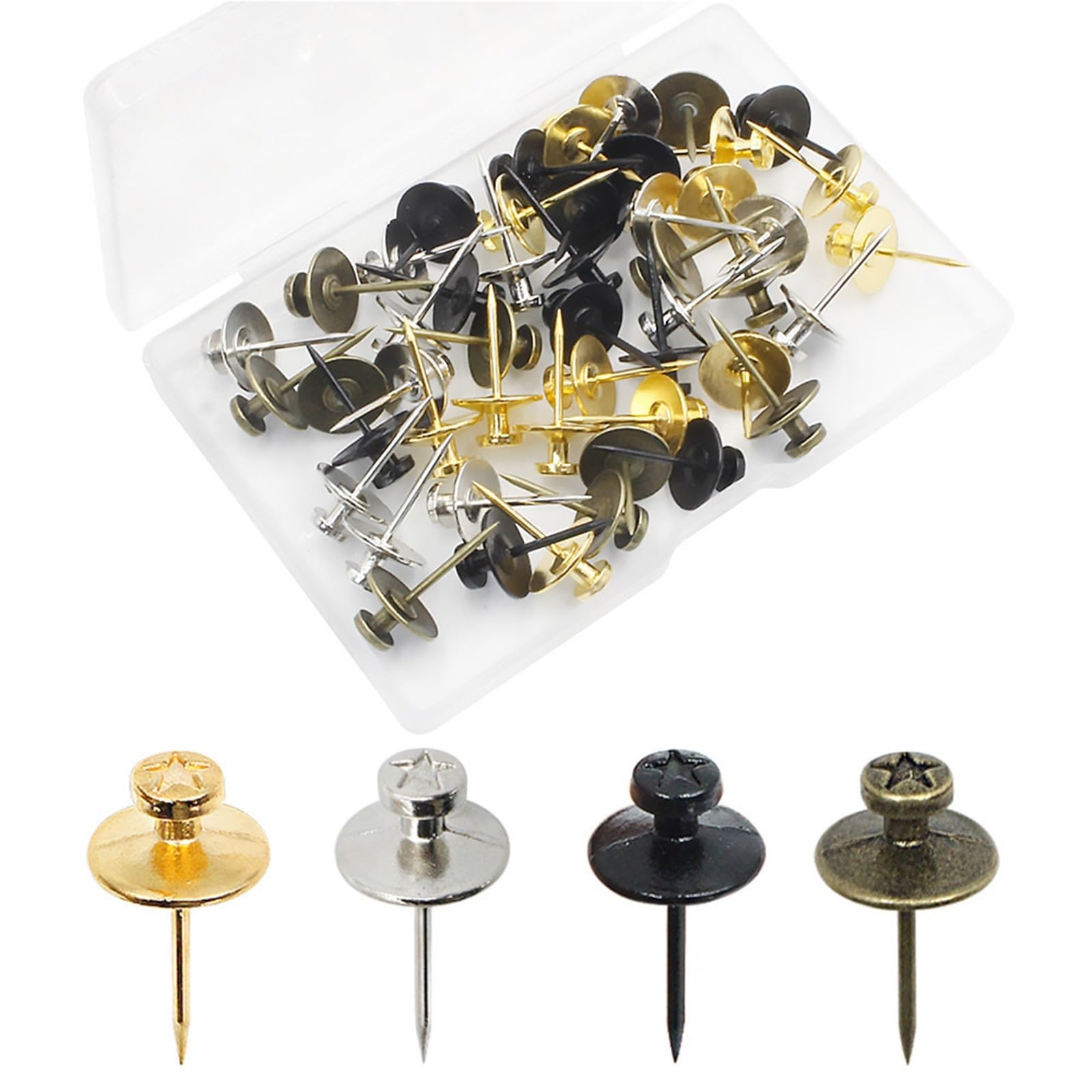 Push Pins 25Pcs Flat Head Zinc Alloy Push Pins