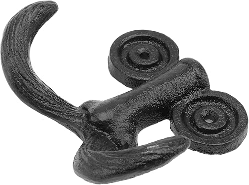 Cabilock Gancho de hierro fundido para barba, colgador de ropa para colgar llaves, gancho para toallas, ganchos rústicos para colgar en la pared,