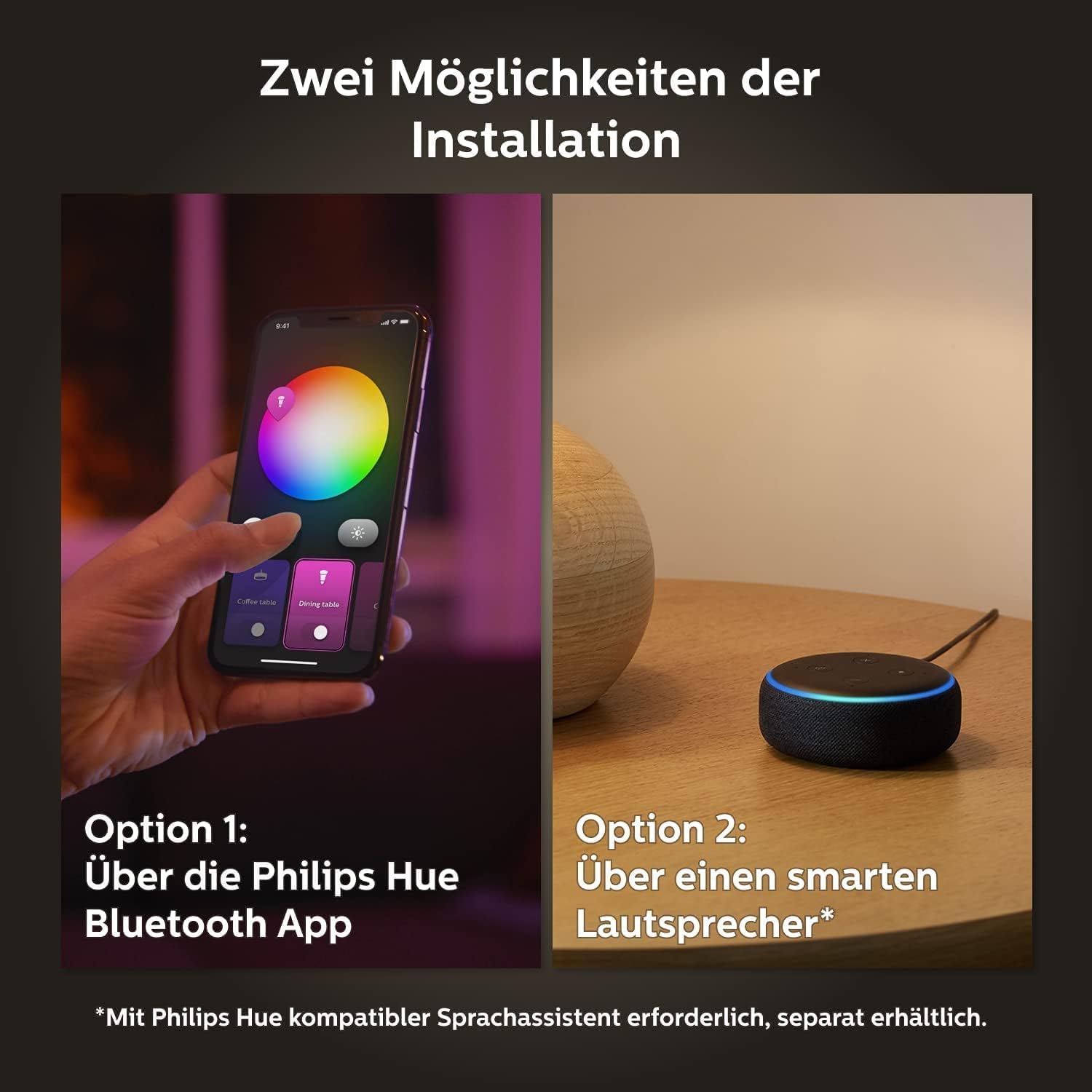 Philips Hue White & Color Ambiance Infuse Deckenleuchte L (3.700 lm), dimmbare Raumbeleuchtung für das Hue Lichtsystem mit 16 Mio. Farben, smarte Lichtsteuerung über Sprache und App, weiß