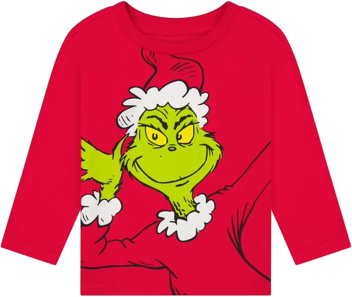 The Grinch Dr. Seuss Christmas Toddler Unisex Long Sleeve T-Shirt, Sizes 12M-5T