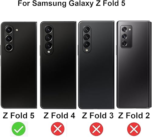 Miniatura 6 de Anti-azul privacidad vidrio templado para Samsung Galaxy Z Fold 5 espejo anti-espía anti-espía protector de pantalla frontal+película trasera