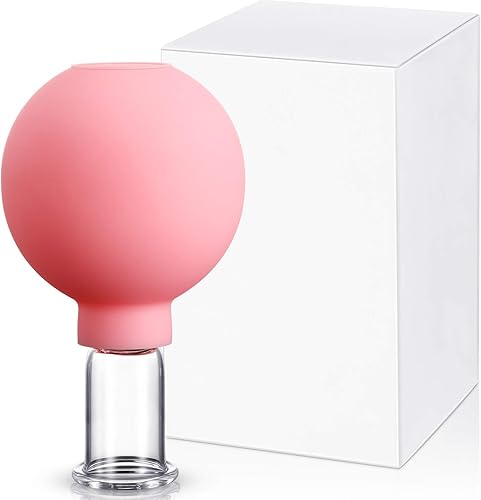 Nuanchu Juego de tazas de ventosas, tazas de vidrio para ventosas de silicona, tazas de succión al vacío para masaje, cara, piernas, brazos, hombros