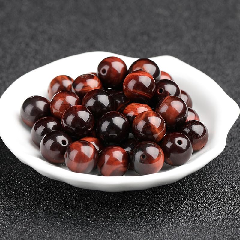 10 szt. 6-12 mm naturalne koraliki z kamienia tygrysie oko, okrągłe kryształowe, półszlachetny kamień, luźne koraliki do produkcji biżuterii, bransoletka, naszyjnik, rękodzieło DIY