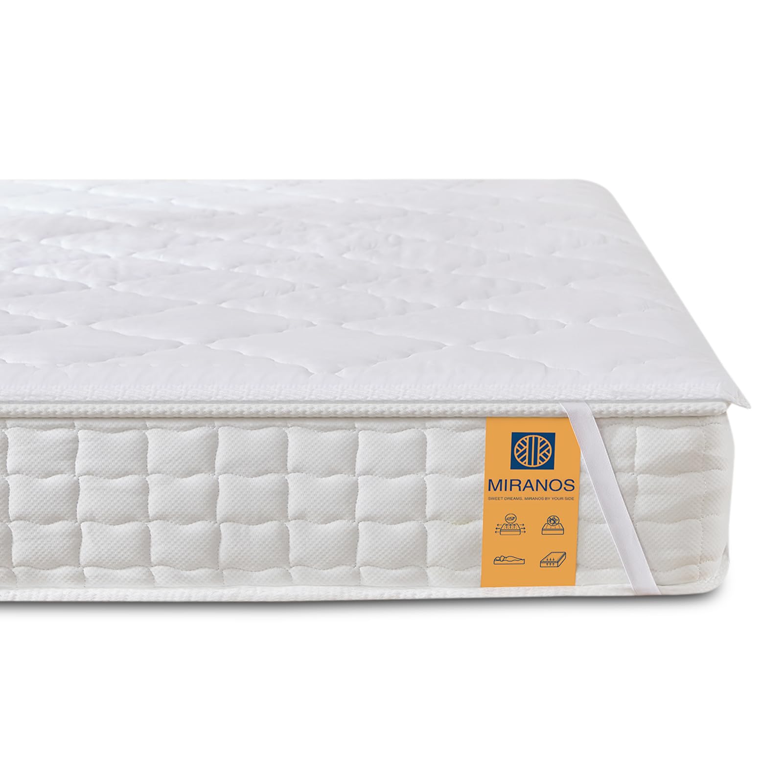 MIRANOS マットレス 180N 高反発 通気性 抗菌防臭 ホワイト Amazon.co.jp: MIRANOS Mattress, 180N High Resilience, Body