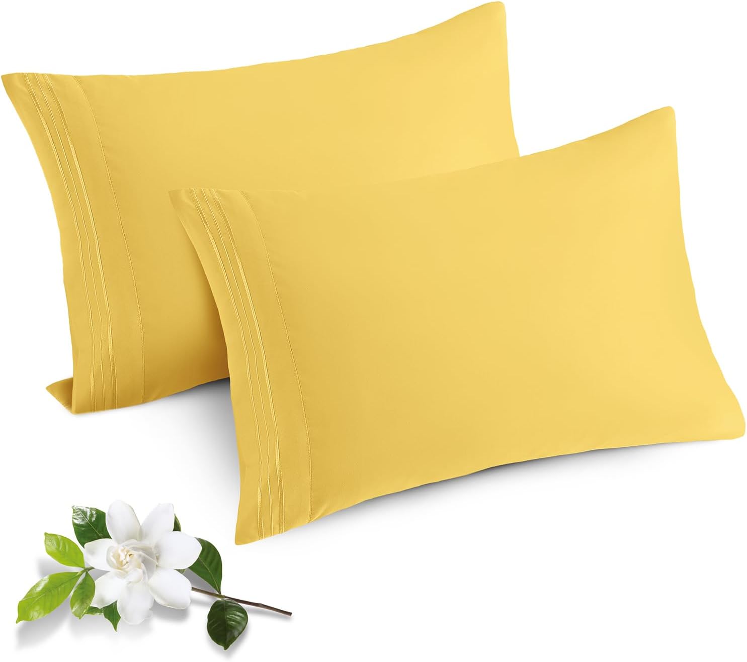 Horbaunal 2 Pack Microfiber Pillowcases Standard Size