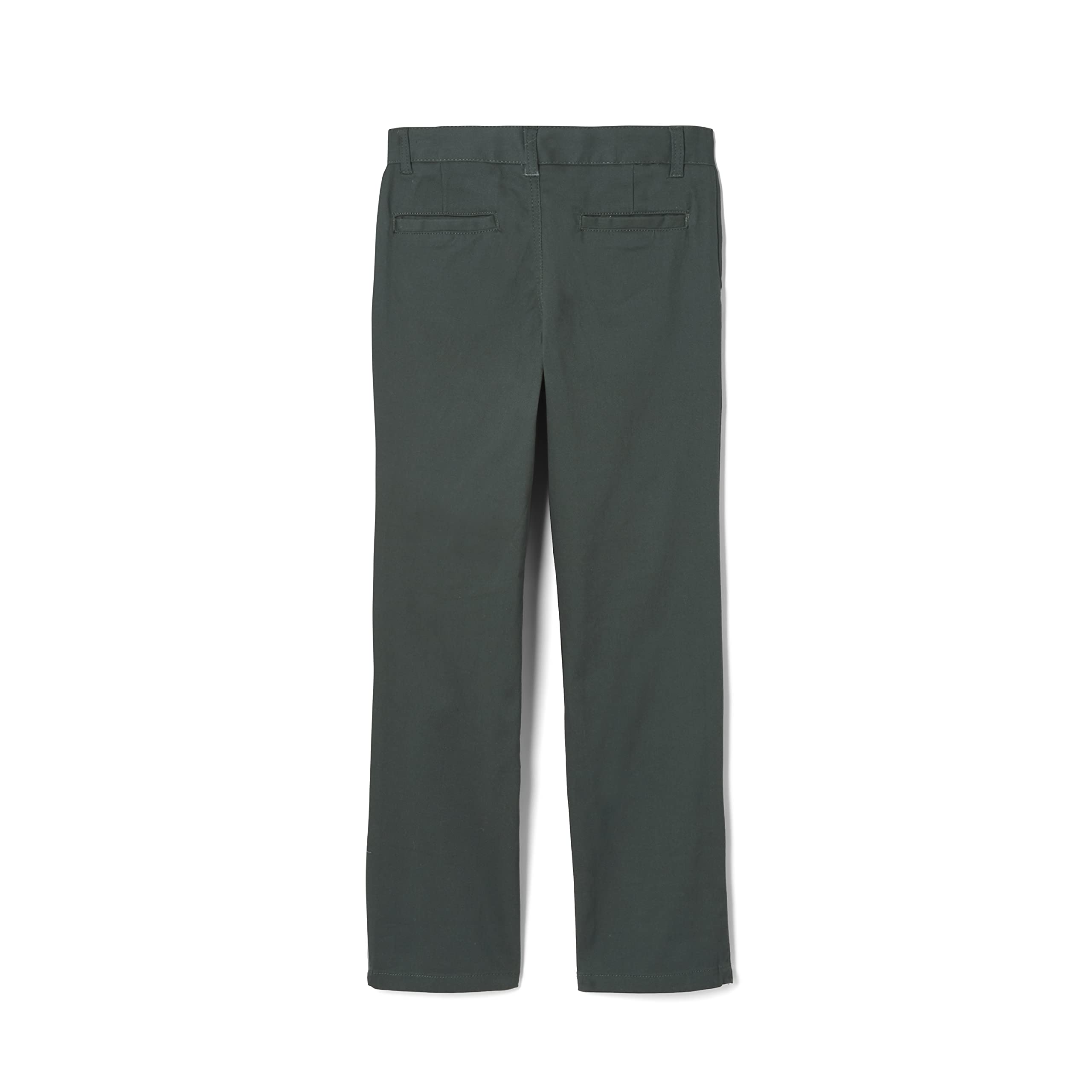 French Toast Girls' Big Straight Leg Twill Pant, Green, 6X