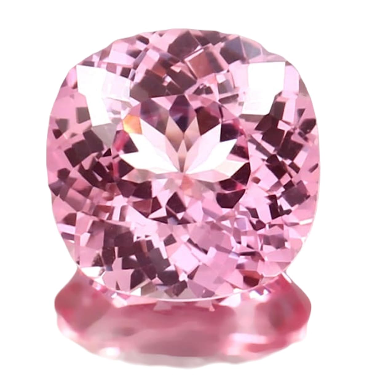 Pierre précieuse morganite naturelle coussin de Madagascar pour un cadeau unique