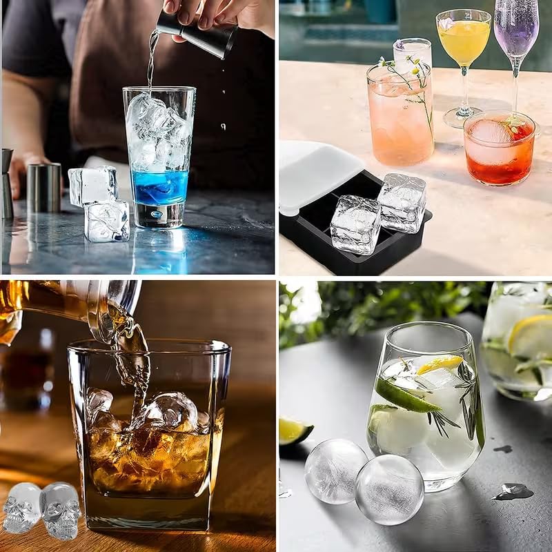 Bandejas de hielo reutilizables con tapa negras miniatura 7
