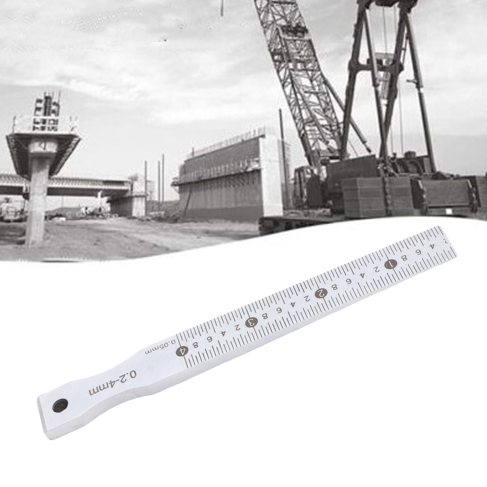 Calibro Conico in Acciaio Inossidabile, Spessimetro per a Cuneo, Gamma 0,2 a 4 Mm, con Scale Chiare per Costruzioni Ferrovie Energia Ceramica Impianti Idraulici Automotive
