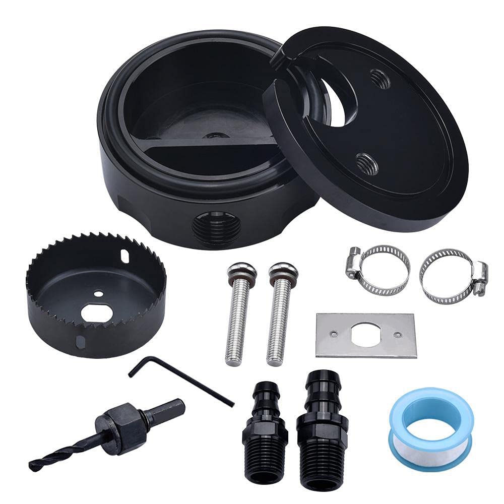 SPELAB Aluminum Alloy Diesel Fuel Tank Sump Kit w/ Holesaw AirDog FASS For Cummins Duramax Powerstroke