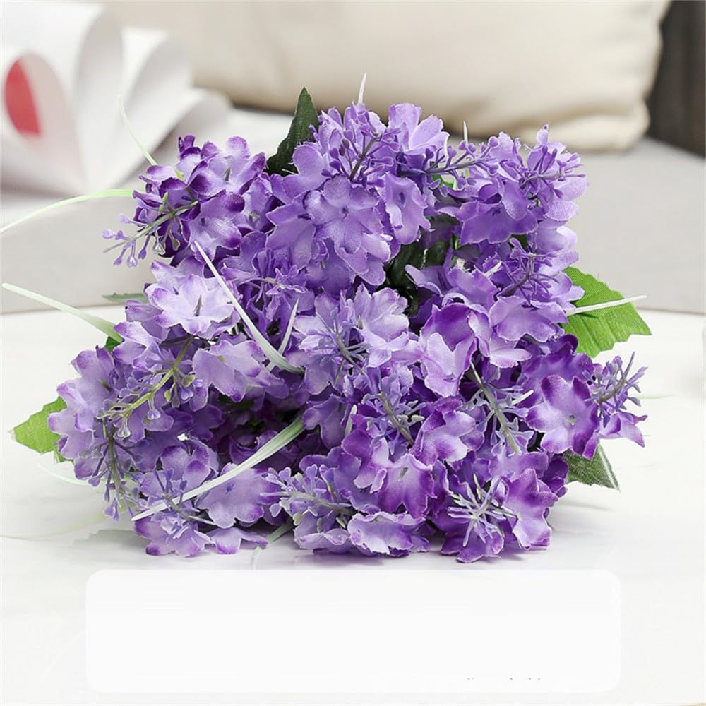 ABCWARRT 3pcs Wedding Simulation Flowers Silk Hyacinths Bouquet Home Living Room Decoration Artificial Flower Red Hyacinth Plant Floral (light purple)