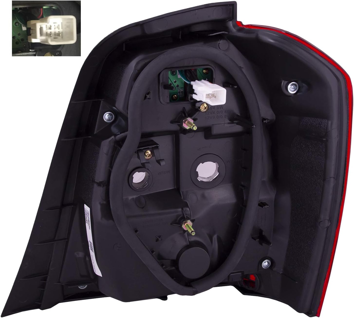 HEADLIGHTSDEPOT Tail Light Compatible with Toyota Highlander 2006-2007 Hybrid Includes Left Driver Side Tail Light