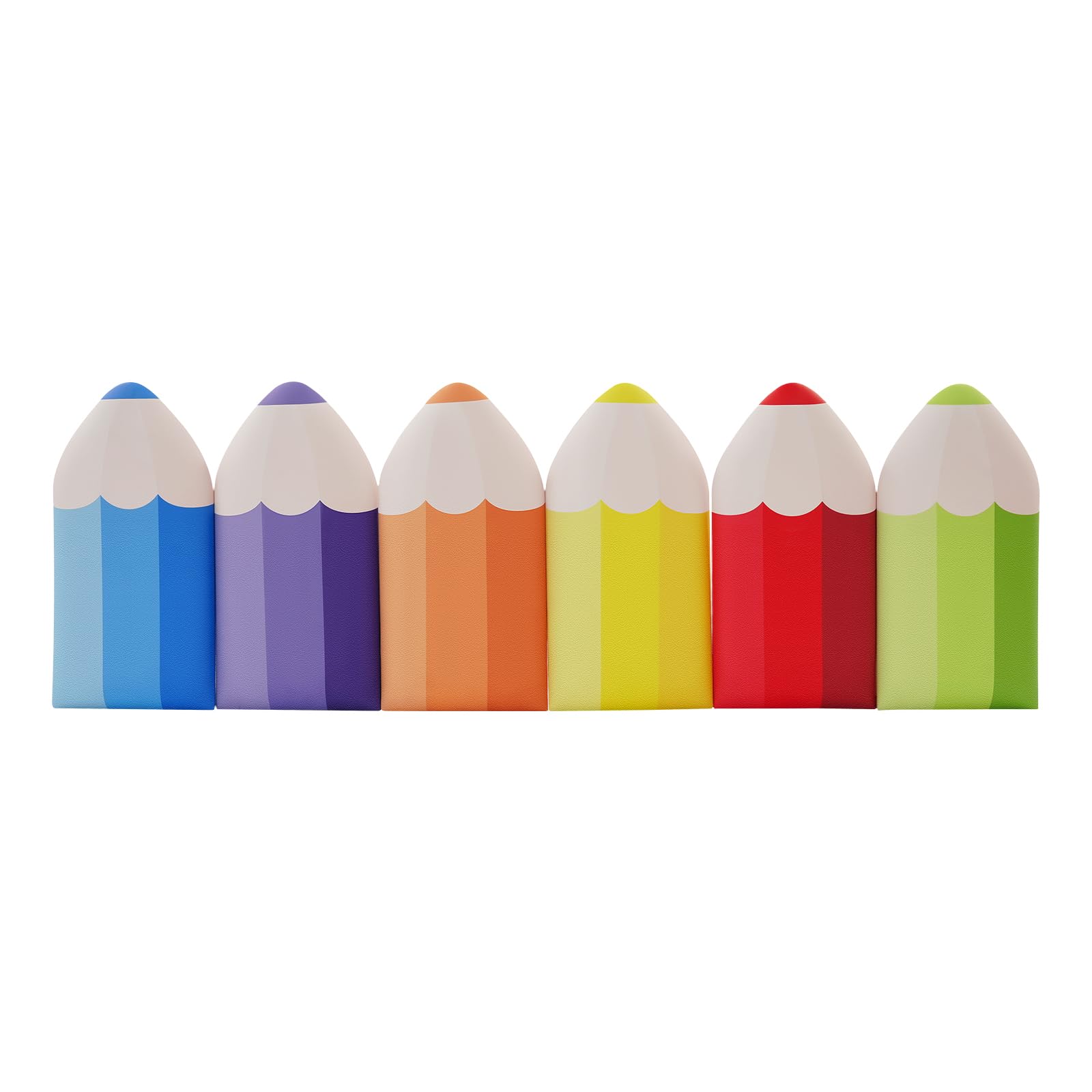 6 Stück 3D Bleistift-förmige Wandauflagen 25x50cm 3cm Dicke selbstklebend, Anti-Kollisions Schaumstoff Wandpolster für Kinderzimmer Spielzimmer Kindergärten