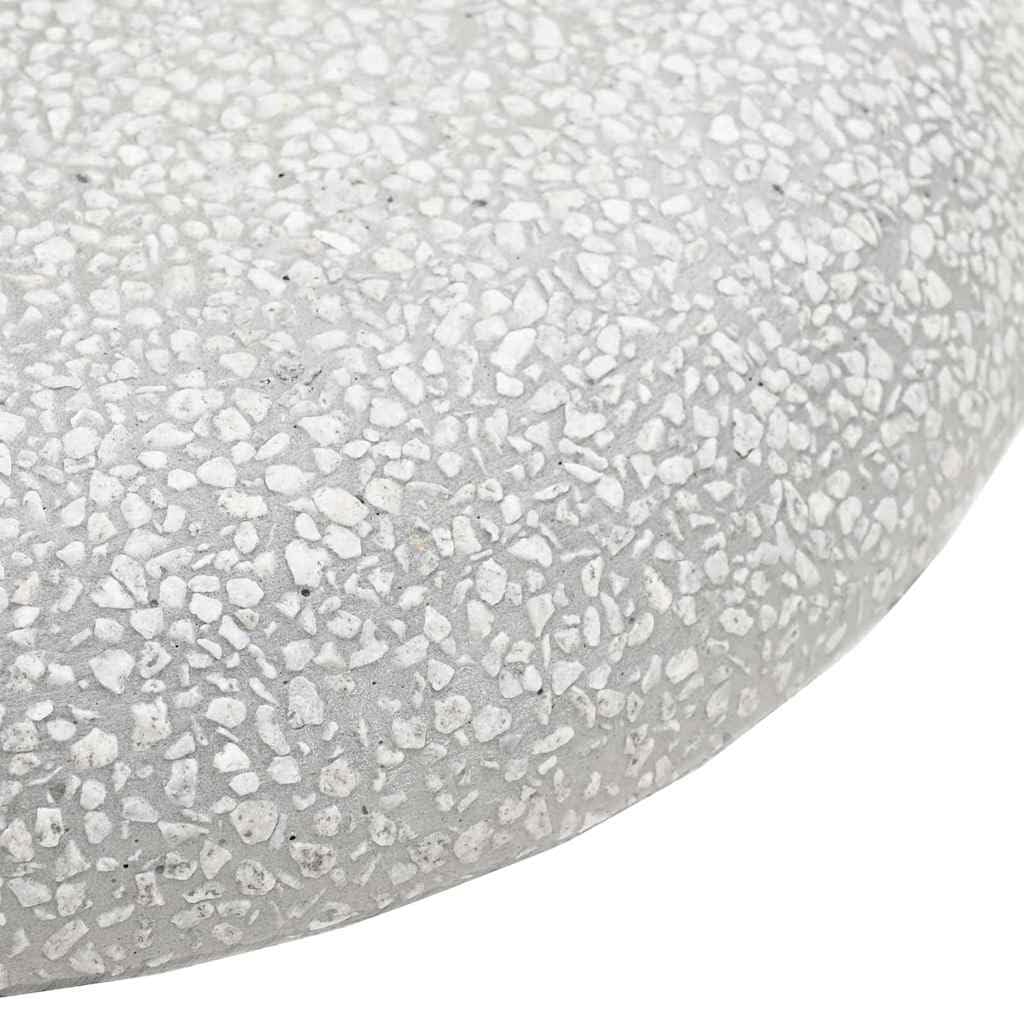Supporto per ombrellone, 21 kg, bianco, cemento, rotondo, arrotolabile, per giardino e terrazza, stabile base per ombrellone da 45 x 45 x 40 cm, per ombrellone da mercato e ombrellone da